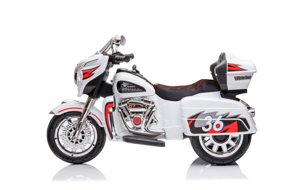Dětská elektrická motorka trojkolka Goldwing bílá