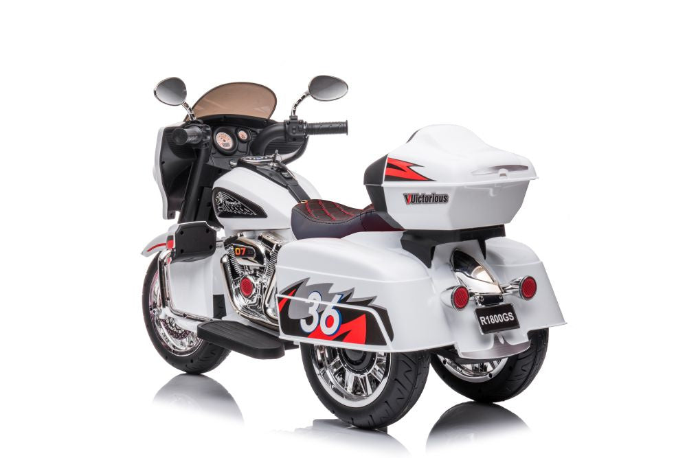 Dětská elektrická motorka trojkolka Goldwing bílá