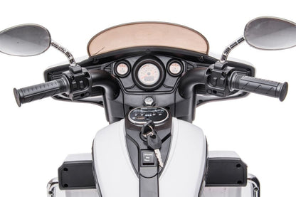 Dětská elektrická motorka trojkolka Goldwing bílá