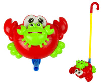 Dětská hračka krab se zvonečkem – na tyči červený