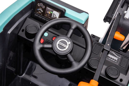 Dětská koparka na akumulátor s bazénkem a míčky Volvo modrá