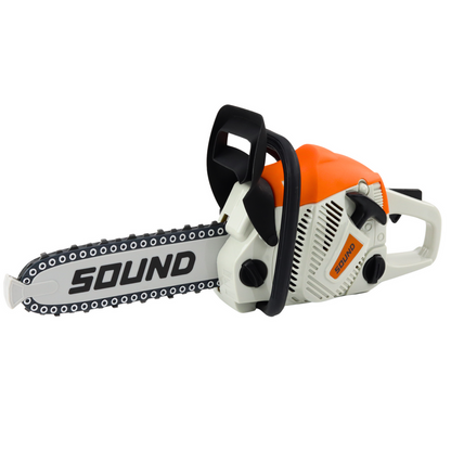 Dětská motorová pila s helmou – hračka se zvuky a doplňky