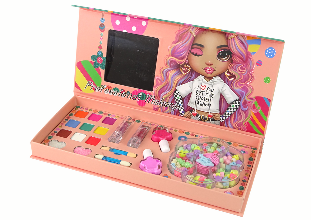 Dětská sada na výrobu šperků a make up 2v1 – 100 prvků