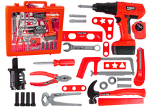 Dětská sada nářadí s vrtačkou – kladívko a pila na baterie