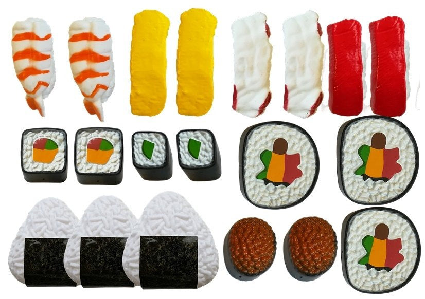 Dětská sushi sada se štěbátky a talířky 19 kusů