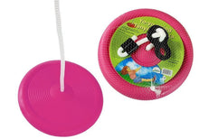 Dětská zahradní houpačka talíř s lanem průměr 28 cm růžová
