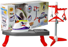 Dětská žehlička na baterie s žehlicí deskou a stojanem