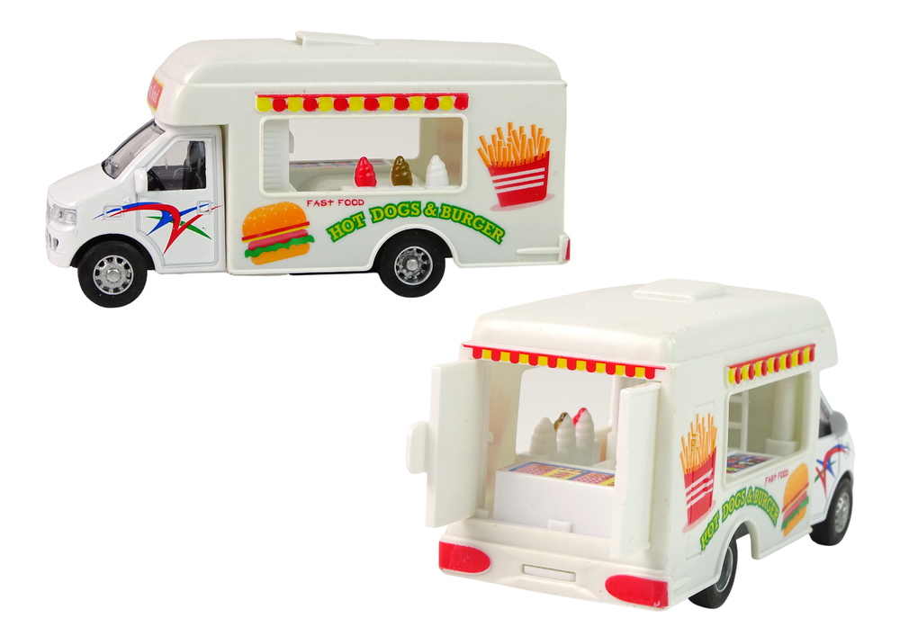 Dětské auto karavan – s třecím pohonem lékárna | bílé