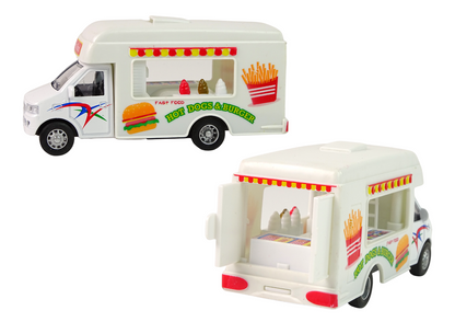 Dětské auto karavan – s třecím pohonem lékárna | bílé