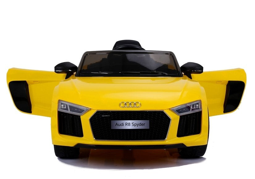 Dětské elektrické auto Audi R8 s dálkovým ovládáním žluté