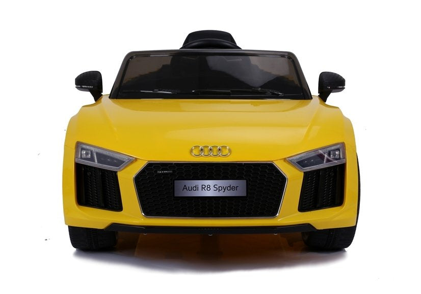 Dětské elektrické auto Audi R8 s dálkovým ovládáním žluté