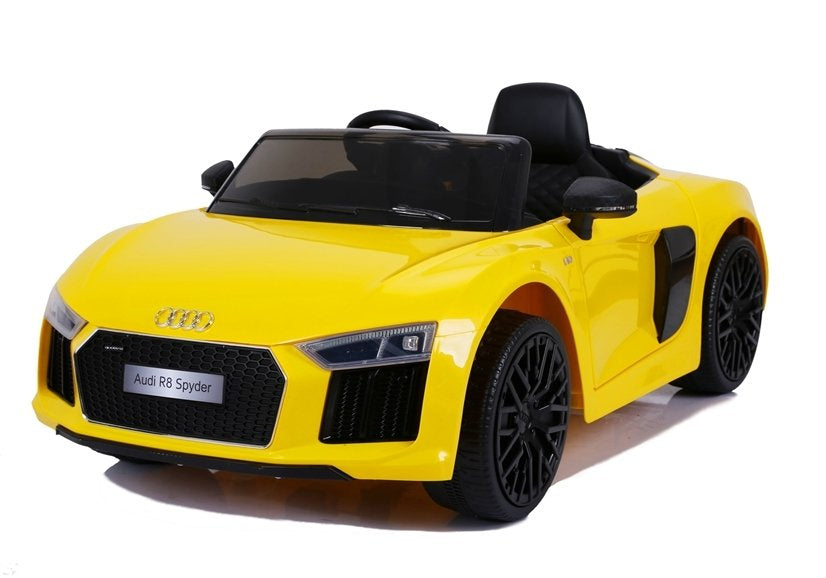 Dětské elektrické auto Audi R8 s dálkovým ovládáním žluté