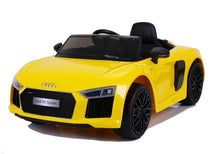 Dětské elektrické auto Audi R8 s dálkovým ovládáním žluté