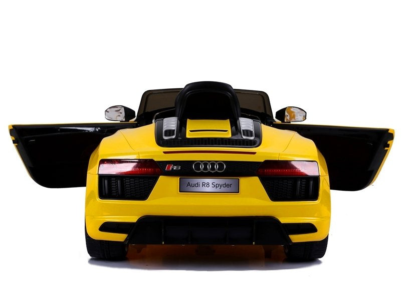 Dětské elektrické auto Audi R8 s dálkovým ovládáním žluté