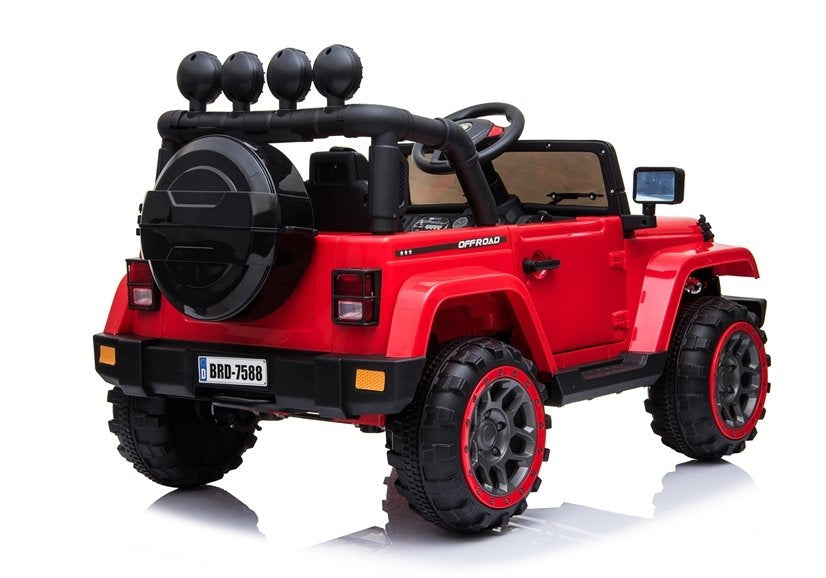 Dětské elektrické auto Jeep BRD 7588 s dálkovým ovládáním červené