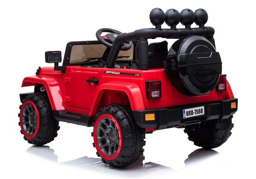 Dětské elektrické auto Jeep BRD 7588 s dálkovým ovládáním červené