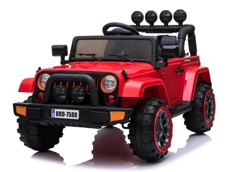 Dětské elektrické auto Jeep BRD 7588 s dálkovým ovládáním červené