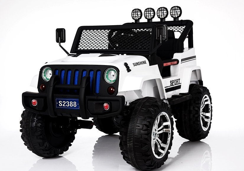 Dětské elektrické auto Jeep S2388 – 4x45W bílé | akumulátor