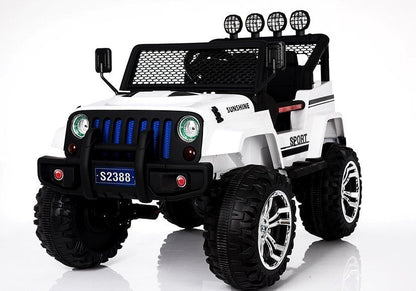 Dětské elektrické auto Jeep S2388 – 4x45W bílé | akumulátor