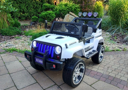 Dětské elektrické auto Jeep S2388 – 4x45W bílé | akumulátor