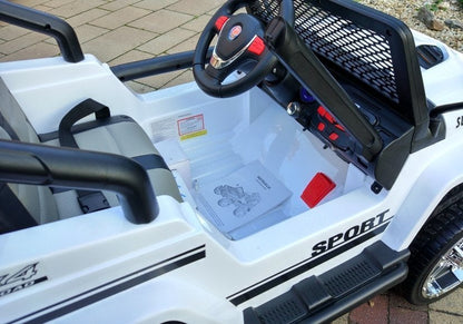 Dětské elektrické auto Jeep S2388 – 4x45W bílé | akumulátor