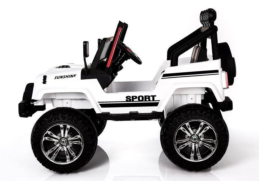 Dětské elektrické auto Jeep S2388 – 4x45W bílé | akumulátor