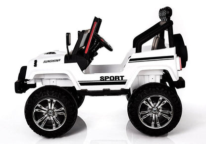 Dětské elektrické auto Jeep S2388 – 4x45W bílé | akumulátor