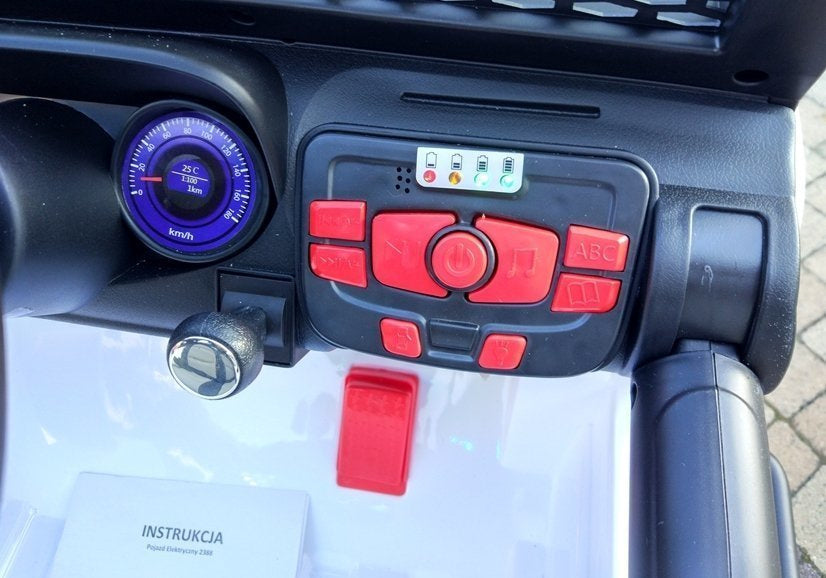Dětské elektrické auto Jeep S2388 – 4x45W bílé | akumulátor