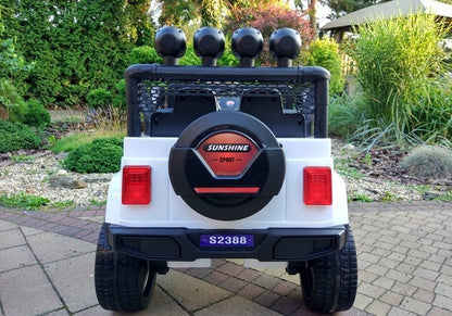 Dětské elektrické auto Jeep S2388 – 4x45W bílé | akumulátor