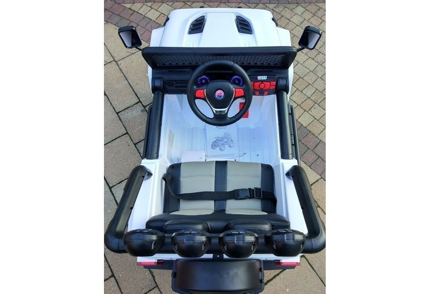 Dětské elektrické auto Jeep S2388 – 4x45W bílé | akumulátor