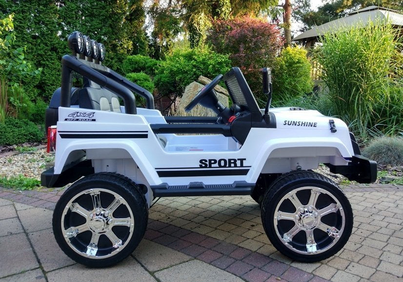 Dětské elektrické auto Jeep S2388 – 4x45W bílé | akumulátor