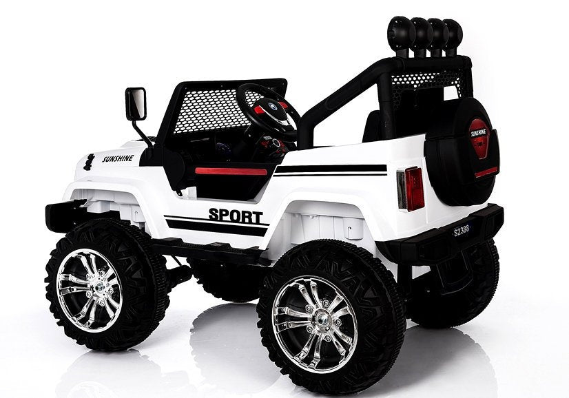 Dětské elektrické auto Jeep S2388 – 4x45W bílé | akumulátor