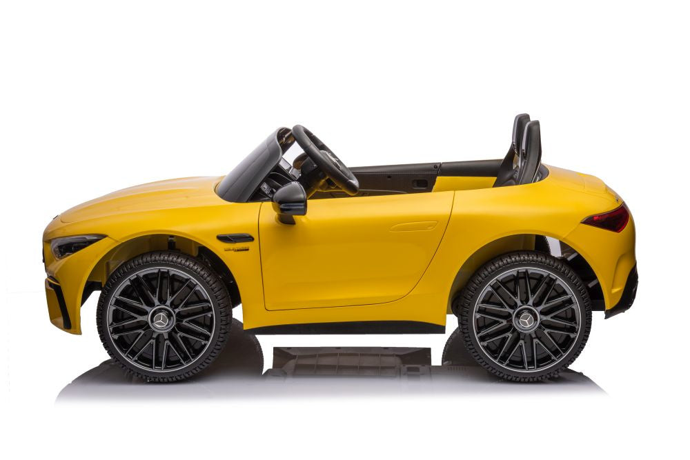 Dětské elektrické auto Mercedes AMG SL63 – lakované žluté