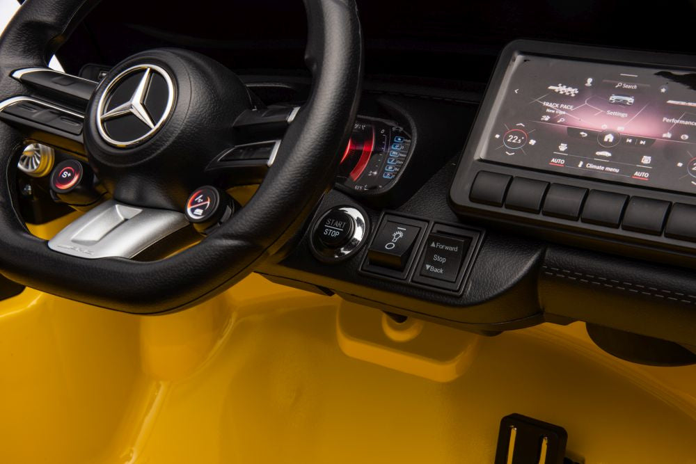 Dětské elektrické auto Mercedes AMG SL63 – lakované žluté