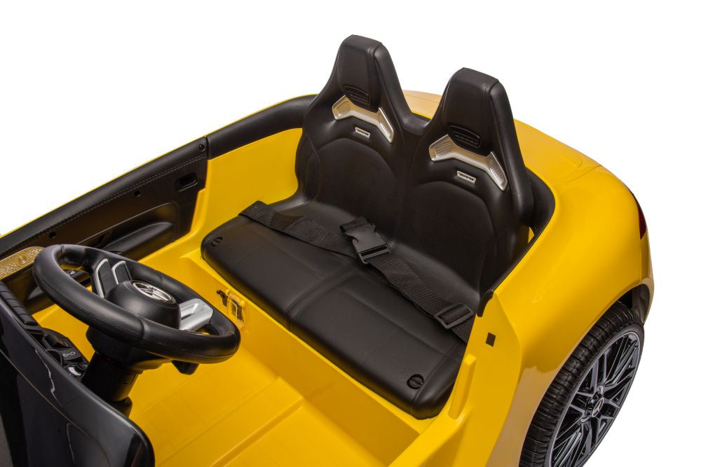 Dětské elektrické auto Mercedes AMG SL63 – lakované žluté