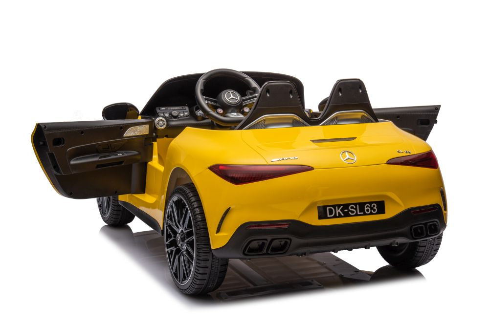 Dětské elektrické auto Mercedes AMG SL63 – lakované žluté