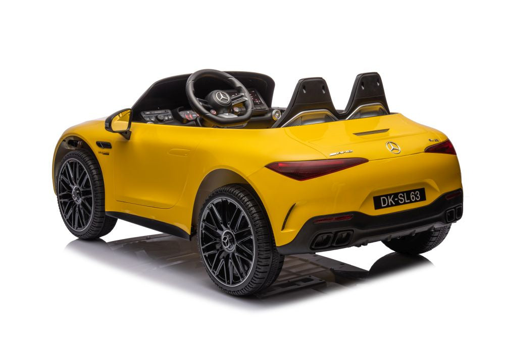 Dětské elektrické auto Mercedes AMG SL63 – lakované žluté