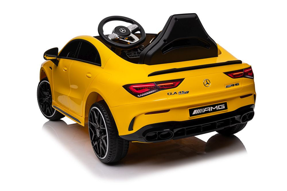 Dětské elektrické auto Mercedes CLA 45s AMG 4x4 žluté