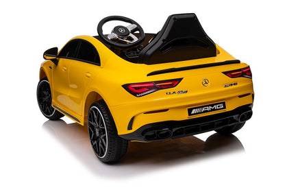 Dětské elektrické auto Mercedes CLA 45s AMG 4x4 žluté