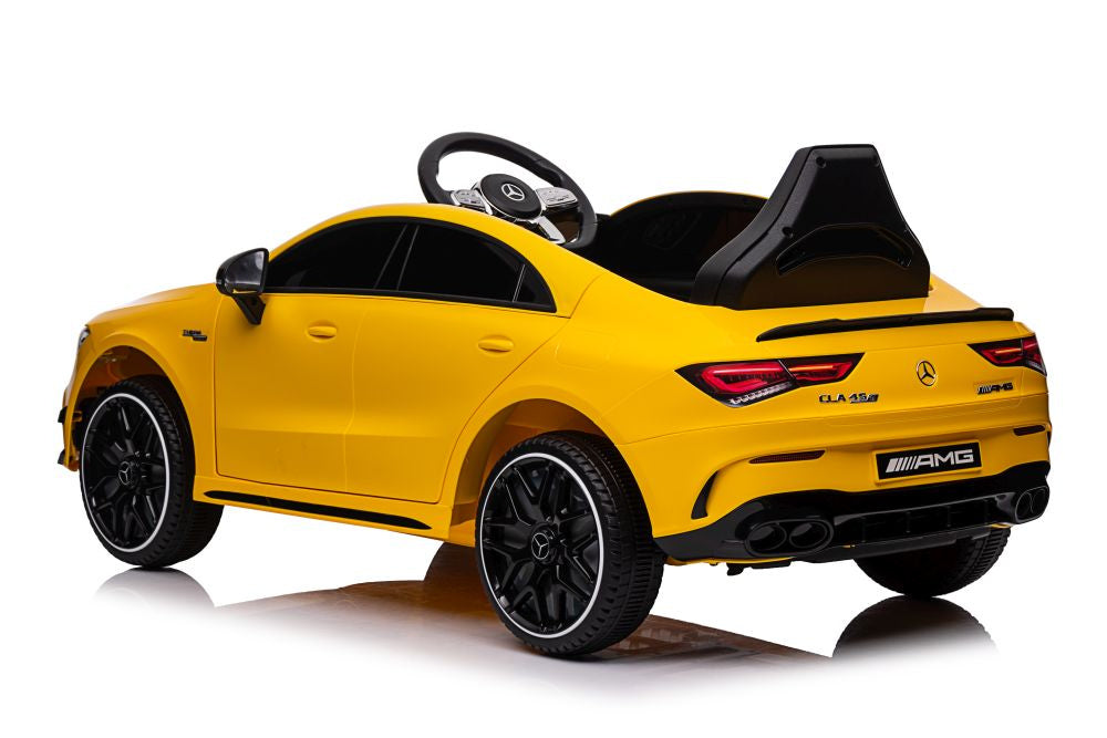 Dětské elektrické auto Mercedes CLA 45s AMG 4x4 žluté