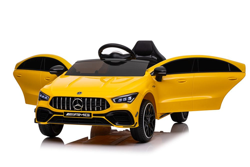 Dětské elektrické auto Mercedes CLA 45s AMG 4x4 žluté