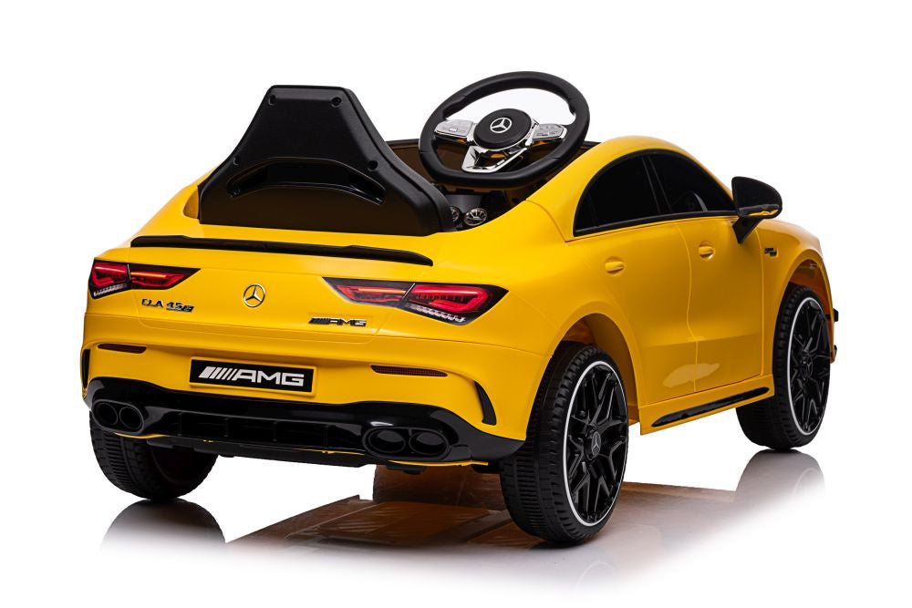 Dětské elektrické auto Mercedes CLA 45s AMG 4x4 žluté