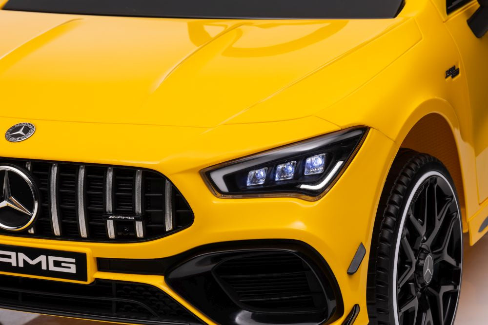 Dětské elektrické auto Mercedes CLA 45s AMG 4x4 žluté