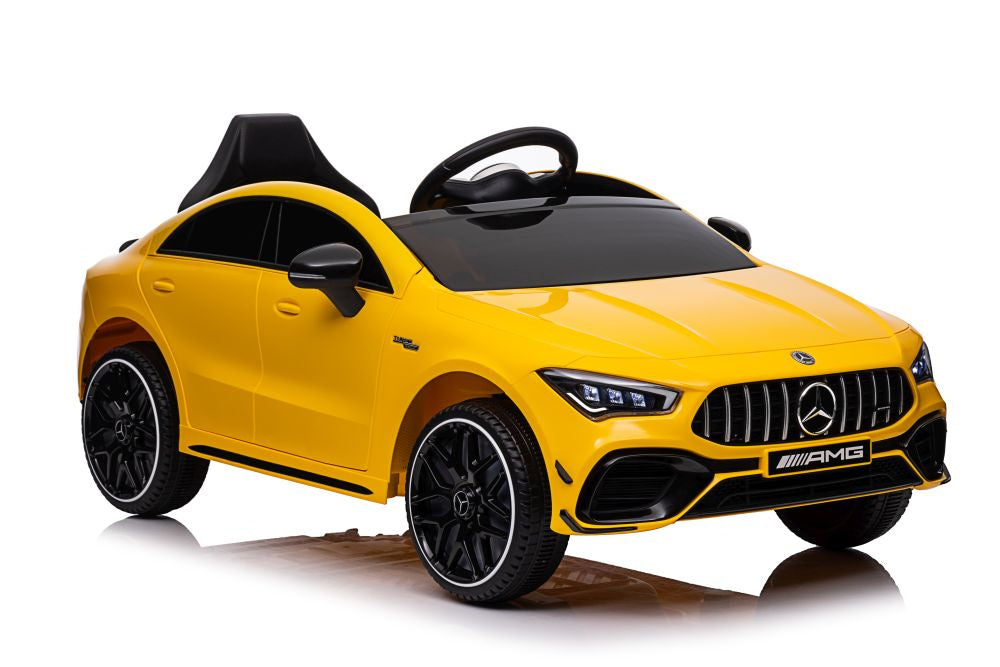 Dětské elektrické auto Mercedes CLA 45s AMG 4x4 žluté