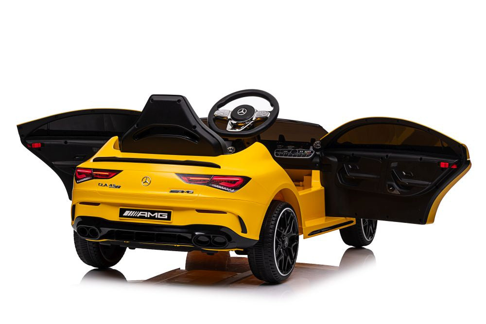 Dětské elektrické auto Mercedes CLA 45s AMG 4x4 žluté