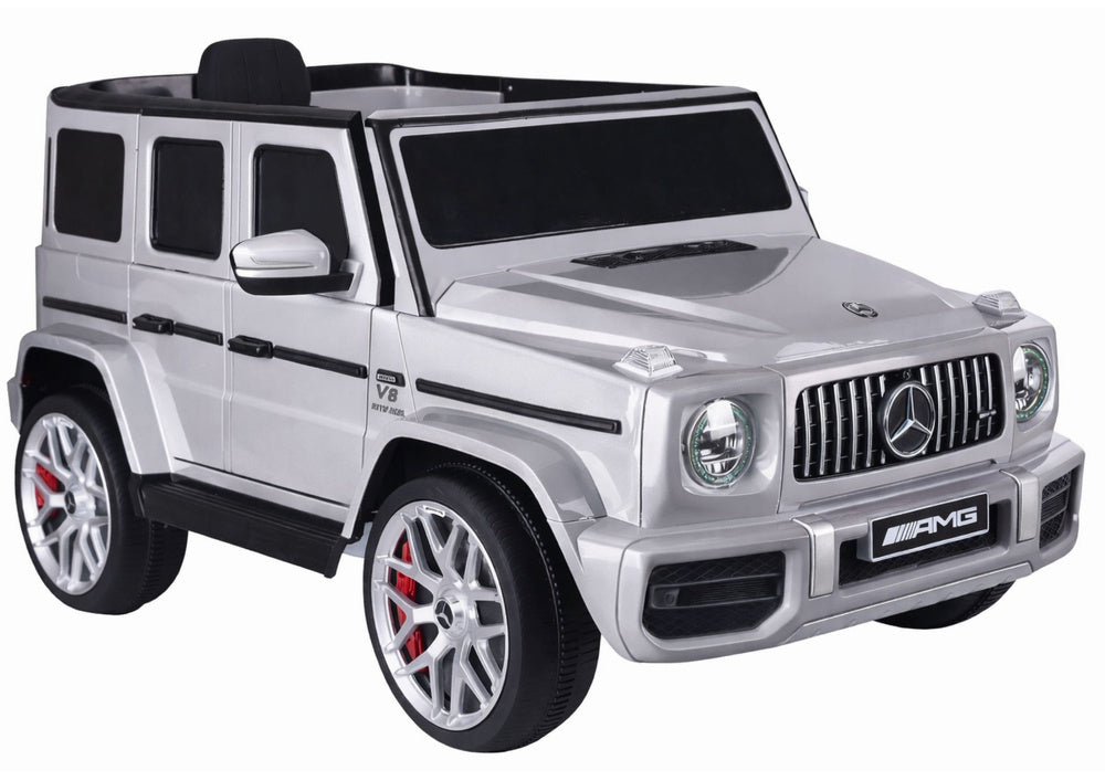 Dětské elektrické auto Mercedes G63 s ovladačem – Stříbrné