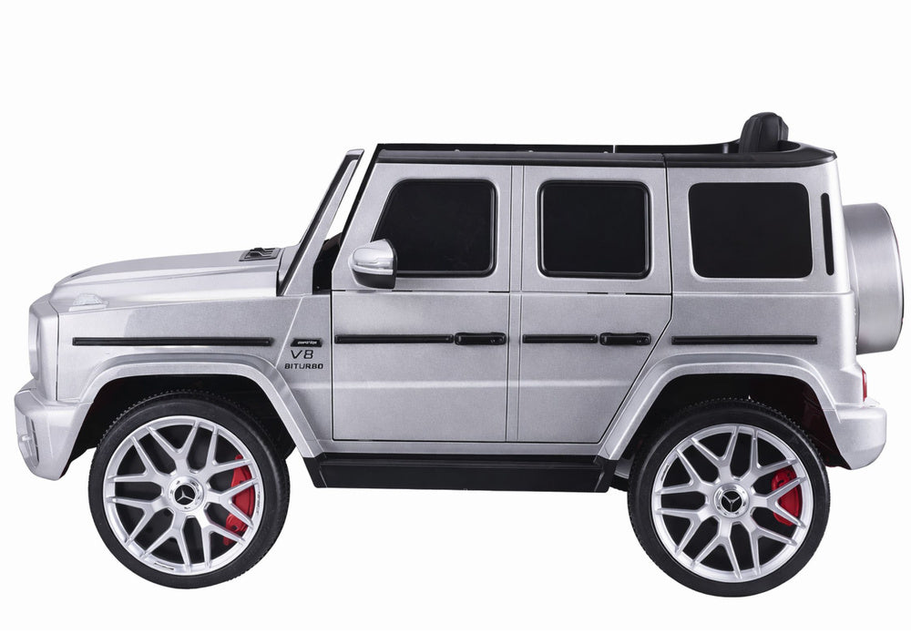 Dětské elektrické auto Mercedes G63 s ovladačem – Stříbrné