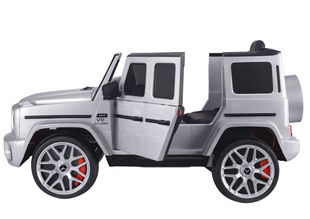 Dětské elektrické auto Mercedes G63 s ovladačem – Stříbrné