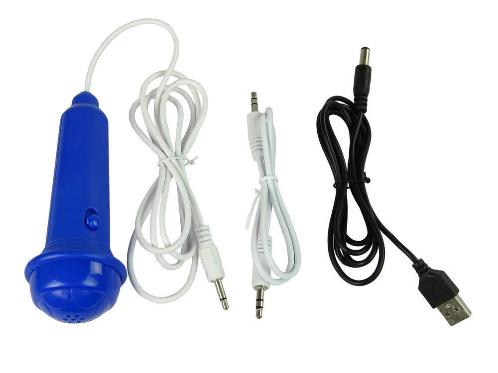Dětské elektrické pianino keyboard s mikrofonem a USB modré