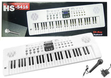 Dětské elektrické pianino s mikrofonem 54 kláves bílé